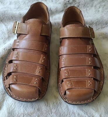 Alegria Martinique Brown Leather Fisherman Men Sandals Eur 41 US 8 Shoes Pesca Garnet Sandal - Alegria Shoes main image 4