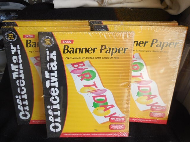 5 Satin Banner Paper 100 Continuous Sheets 8.5 x 11 in 18 ft each Sealed
