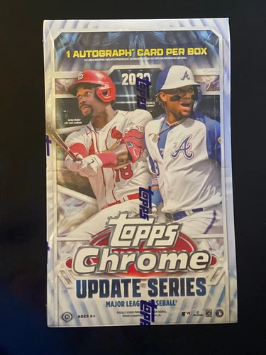 2023 Topps Chrome Update Baseball Factory Sealed Hobby Box 24 Packs 1 Auto