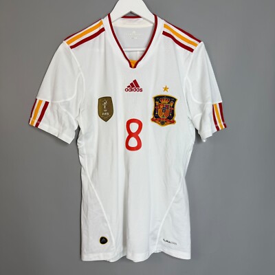 SPAIN 2010 2011 AWAY FOOTBALL SHIRT SOCCER JERSEY ADIDAS V32523 sz