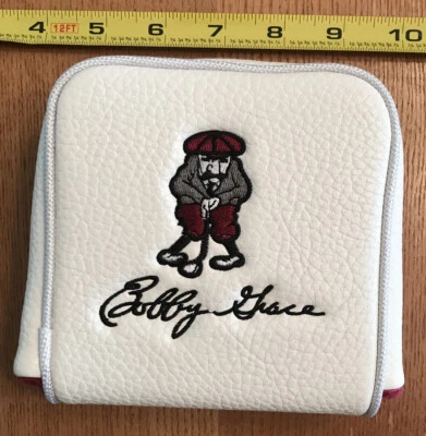 2022 BOBBY GRACE Large Mallet Putter Cover Durable Magnetic closure White