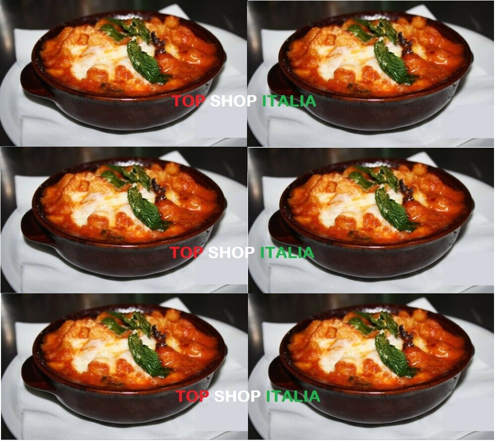 SET 6 PZ TEGAMINO TEGAMINI DM.15 FORNO TERRACOTTA GNOCCHI FAGIOLATA ZUPPA 2 2023
