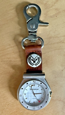 Brookstone Clip On Leather Carabiner Golfing Watch For Golf Lovers New Battery