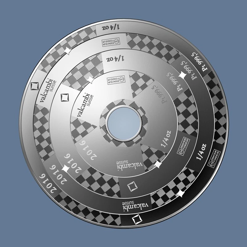 2016 Valcambi Armillary 1 oz Platinum Combibar (4 x 1/4 oz) - Hard Assay - Image 3 of 4