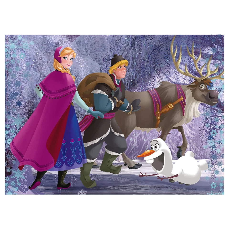 Puzzle maxi double-face Disney Frozen Elsa e Anna 108 pz retro colorabile 3368 - Immagine 2 di 3