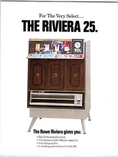 Rowe Riviera 25 Cigarette Machine Vendor Vending FLYER Retro 1970 Original