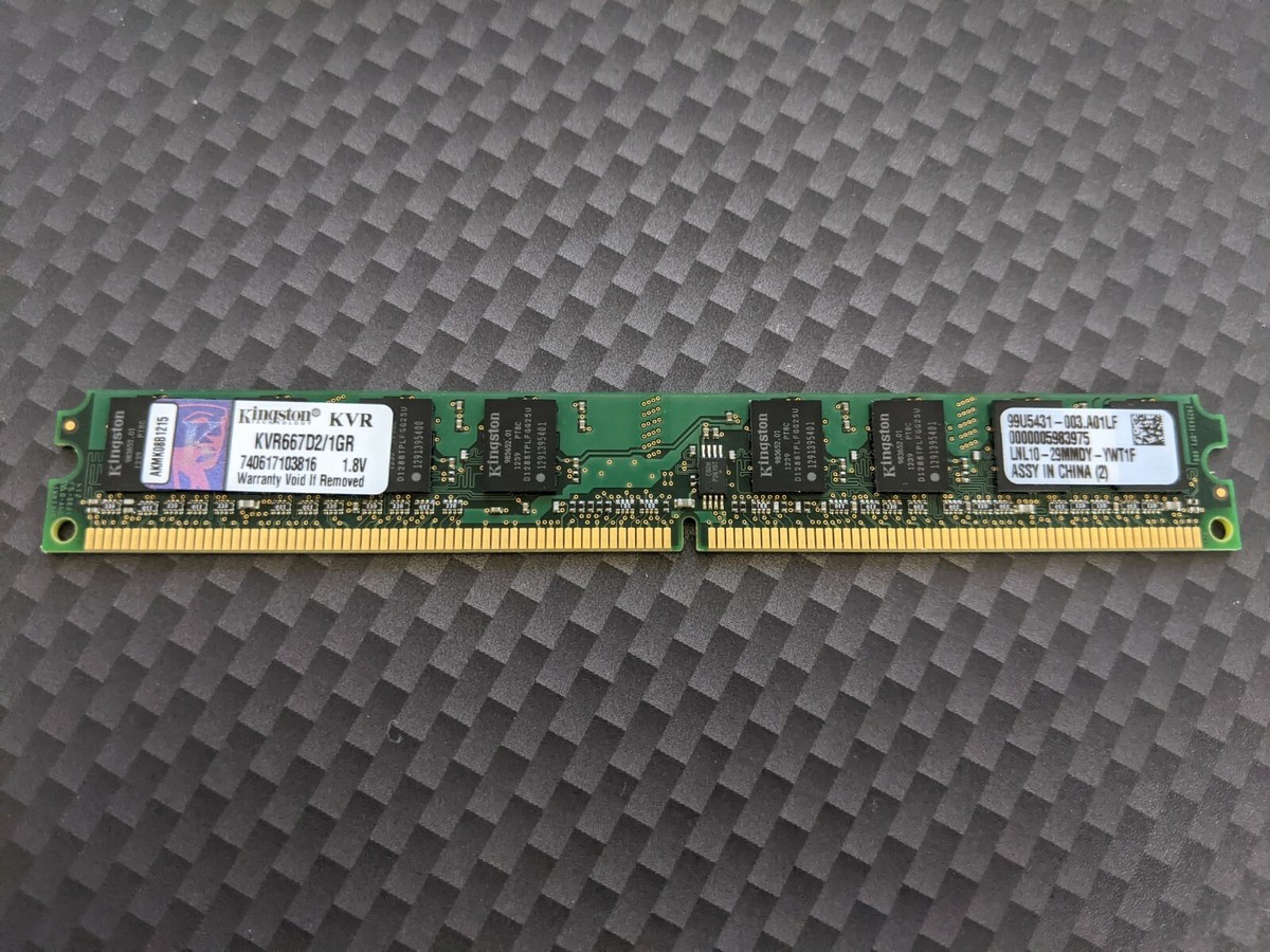 Kingston ValueRAM 1GB DDR2 667MHz Memory - 240-Pin DIMM Computer RAM
