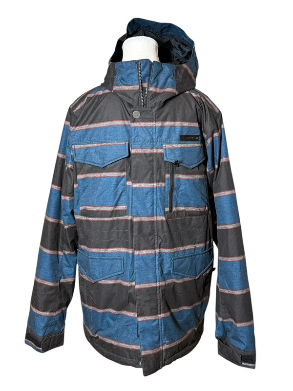 burton vtg dryride zip nylon hooded snow ski logo jacket