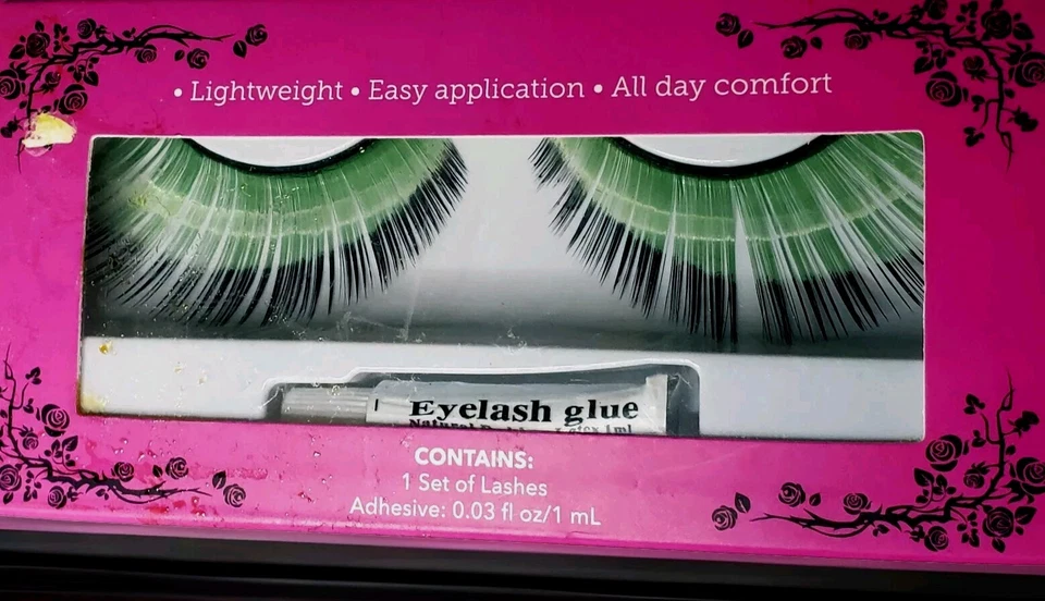 Select Lash Dramatic lashes Green Black 1 Set with Glue Light Weight - Image 2 of 3