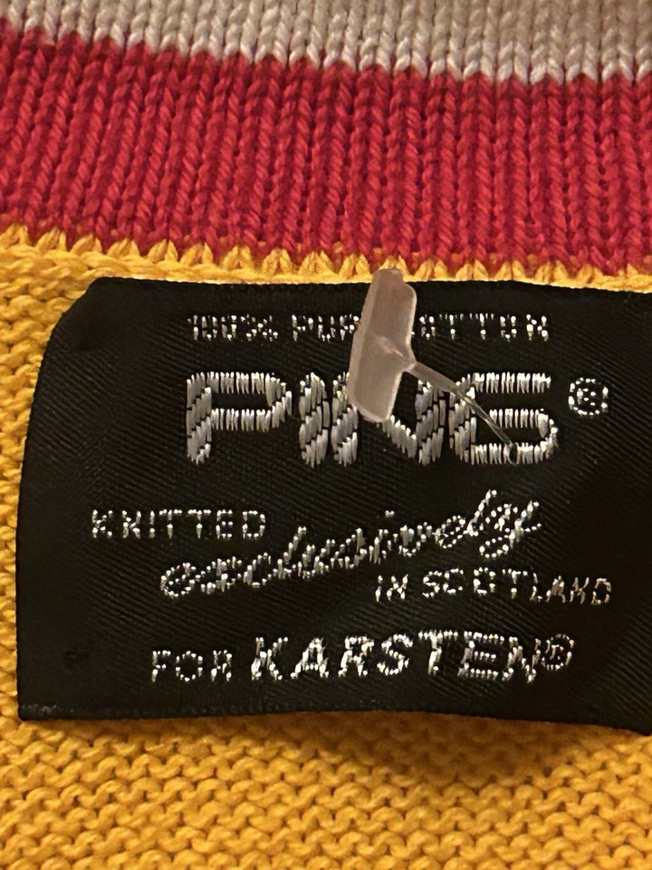 Chaleco Suéter Hombre Vintage Golf L/XL Extra Grande Talla 44 Años 80/90 Amarillo Ping Foto 2 de 4