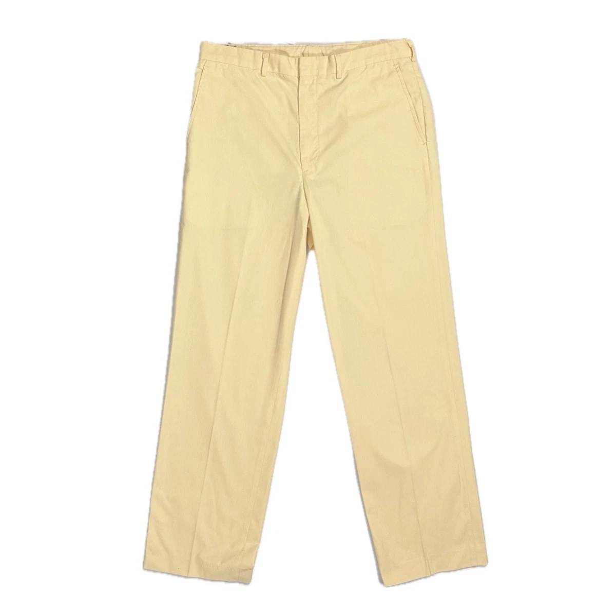 Pantalon Chino Homme Lands' End – 32x29 Beige – Coton Classique Occasion