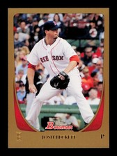 2011 Bowman #92 Josh Beckett Gold Boston Red Sox
