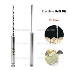 Dental Pilot Tack Drill Bit Implant Drills Cortical Dense Bone Hole Thin 0.8mm