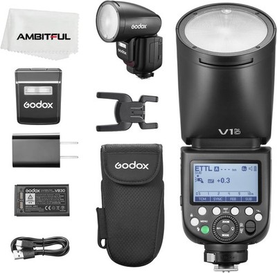 Godox V1Pro C Rundkopf-Kamerablitz | 2,4 G X Wireless | HSS 76 W | für Canon