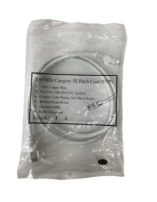CAT5e 3FT Cable Ethernet Lan Network CAT5 RJ45 Patch Cord Internet 350 MHz UTP
