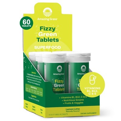 Amazing Grass Effervescent Tablets: Green Superfood Water Flavoring Tablet wi...
