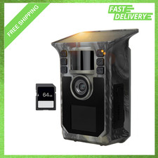 Trail Camera 4K 64MP Solar Game Camera with 5000mAh Battery IP67 Waterproof