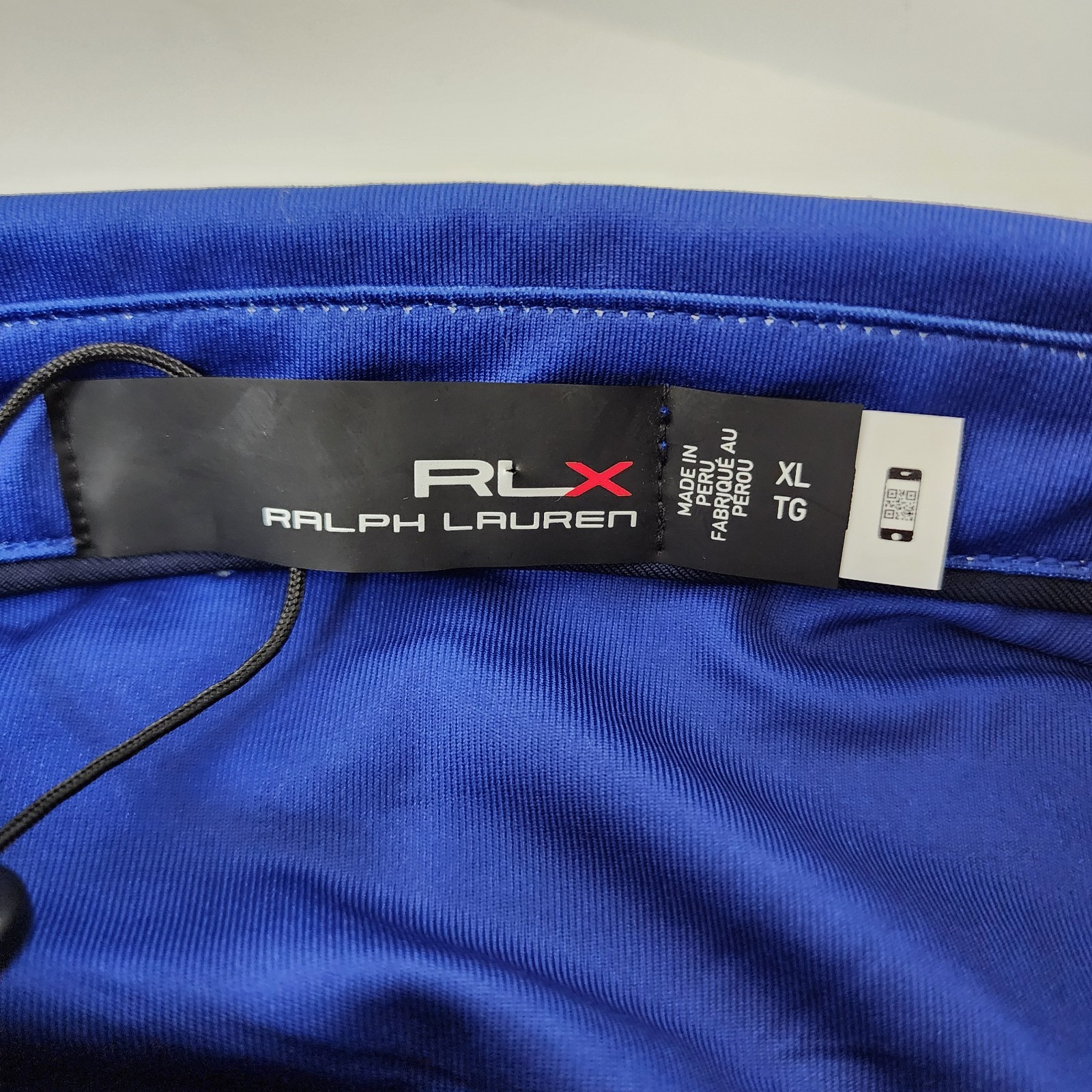 RLX RALPH LAUREN Polo Shirt Mens XL Blue White Ombre WICKING Golf Athleisure thumbnail 4