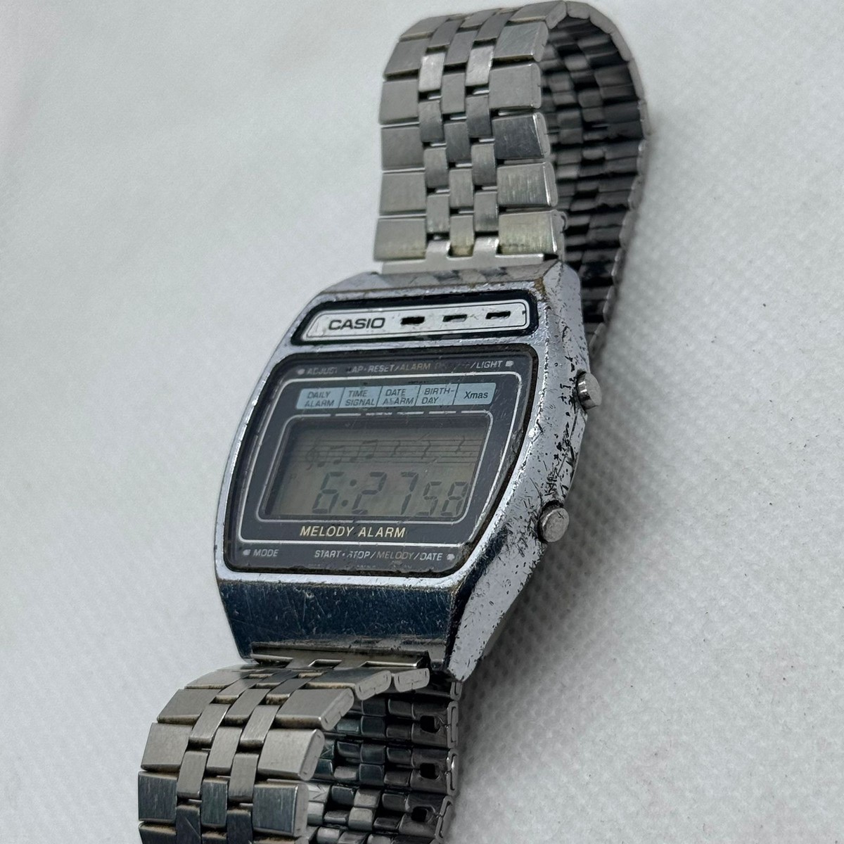 84：CASIO MELODY ALARM M-1230 腕時計 ジャンク 84：CASIO MELODY