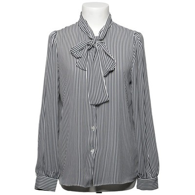 Premise Studio, Schluppenbluse, Größe: S, Blau/Weiß, Polyester, Streifen #CwP