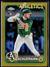 Max Schuemann 2024 Topps Chrome #USC42 Gold 25/50 Oakland Athletics RC