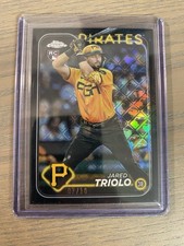 2024 TOPPS CHROME LOGOFRACTOR #79 JARED TRIOLO BLACK MLB REFRACTOR RC ROOKIE /10