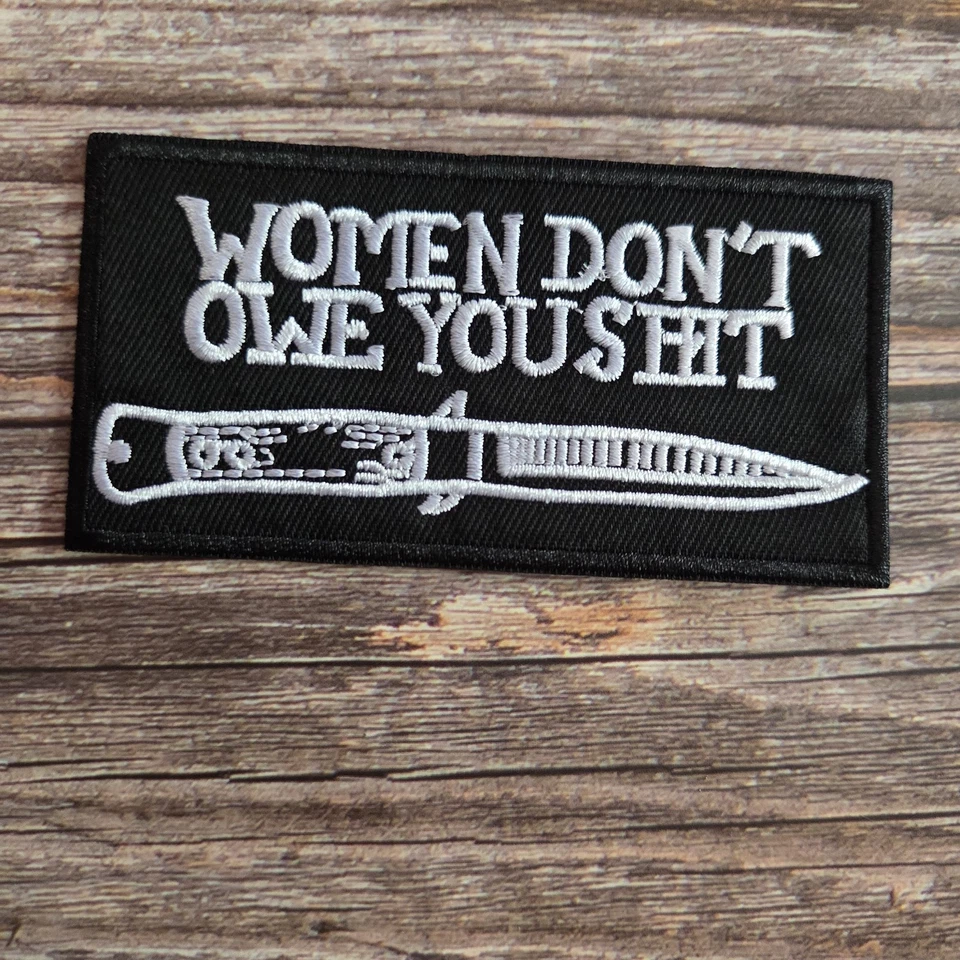 2 Pack Of 2 Feminist Iron On Patch Smash Patriarchy Women DON'T Owe YOU Sht. - Image 2 of 4