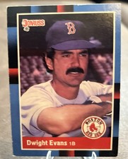 1988 Donruss - Dwight Evans #216 Solid Blue on Bottom Left and Top Right