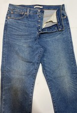 Levi  s Jeans Womens Blue Denim Premium Wedgie Straight Leg Button Fly - 32W L26