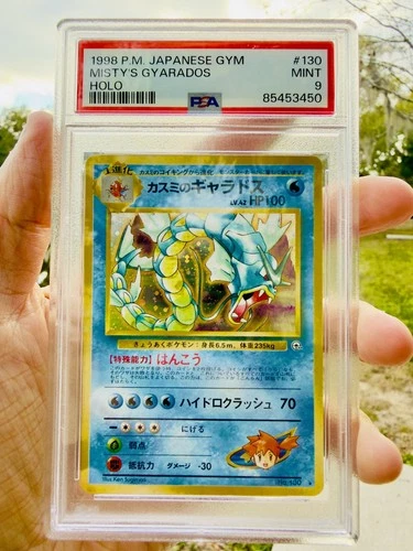 PSA 9 Misty's Gyarados #130 1998 Holo Gym Japanese Pokemon Card