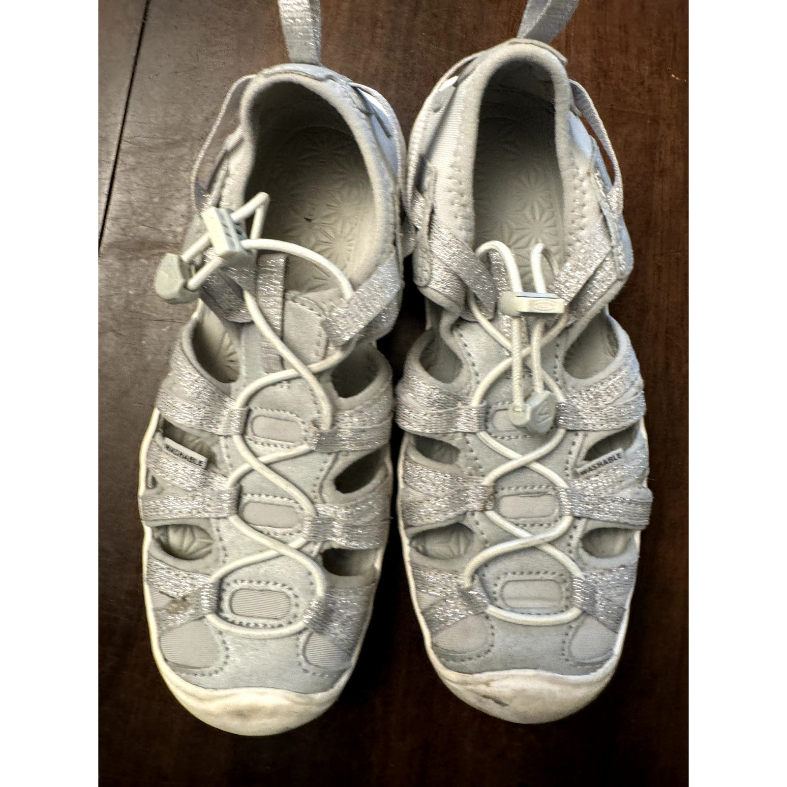 KEEN sandali moxie argento glitter scarpe acqua bambino taglia 1