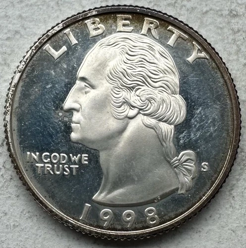 1998-S Washington Quarter 90% Silver Proof-INV#8604