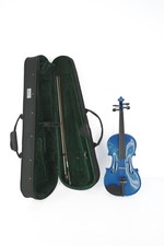 Cremona SV-130BU Series Sparkling Blue Violin Outfit 4/4 Size - BLEMISH