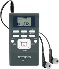 PR13 Portable FM Radio, Pocket FM Radio Receiver, AAA Battery Powered Personal M