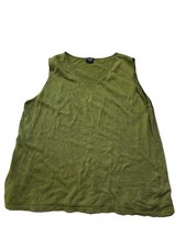 Eileen Fisher Woman Linen Blend Tank Top Wome...