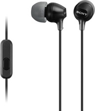 Sony MDREX15AP In-Ear Earbud Headphones with Mic, Black MDREX15AP/B 