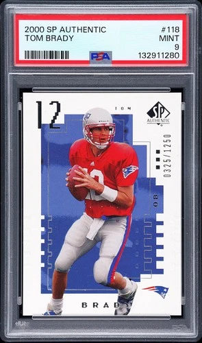 2000 SP AUTHENTIC #118 TOM BRADY ROOKIE RC 325/1250 PSA 9