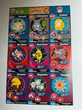 Enton Mauzi Starmie Elektek 1999 Uncut Sheet PokeTrivia Burger King Pokemon Kart