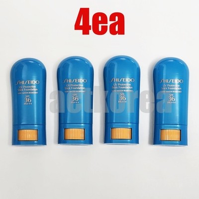 4ea SHISEIDO UV Protective Stick Foundation 9g 4 Color SPF36 PA+++ Waterproof