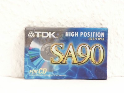 TDK SA90 IEC Type II 2 Chrome Chromdioxid Cassette Tape 1997-2002 OVP SEALED NOS