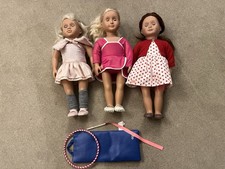 3 Our Generation Dolls With Gymnastics Set