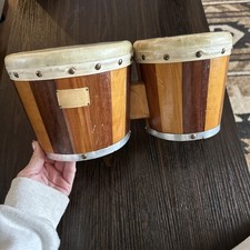 Bongos de madera doble conexión de colección batería de mano instrumento musical de percusión