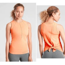 ATHLETA Foothill Seamless Tank in Energetic Peach- S