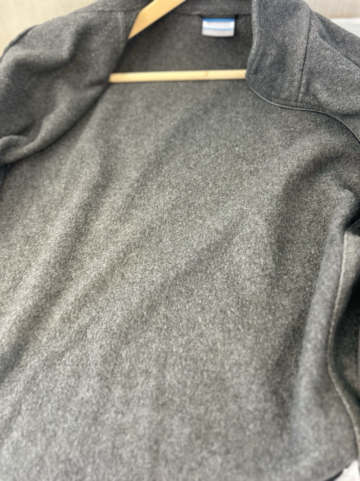 Columbia Vest Men's Size Medium Fleece Full Zip Black Embroidered Logo thumbnail 6