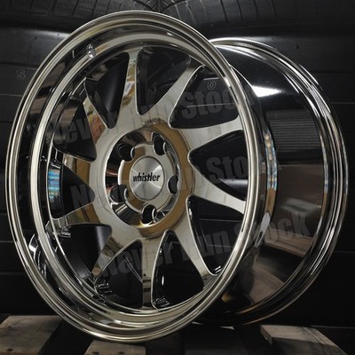 WHISTLER KR7 17x9 5x114.3 25 OFFSET PVD CHROME 10 SPOKES W/LIP