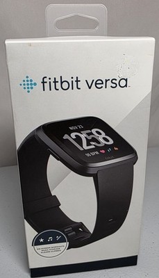 Fitbit Versa Smart Watch Bluetooth Fitness Tracker - Black (FB504) Nice! 2018