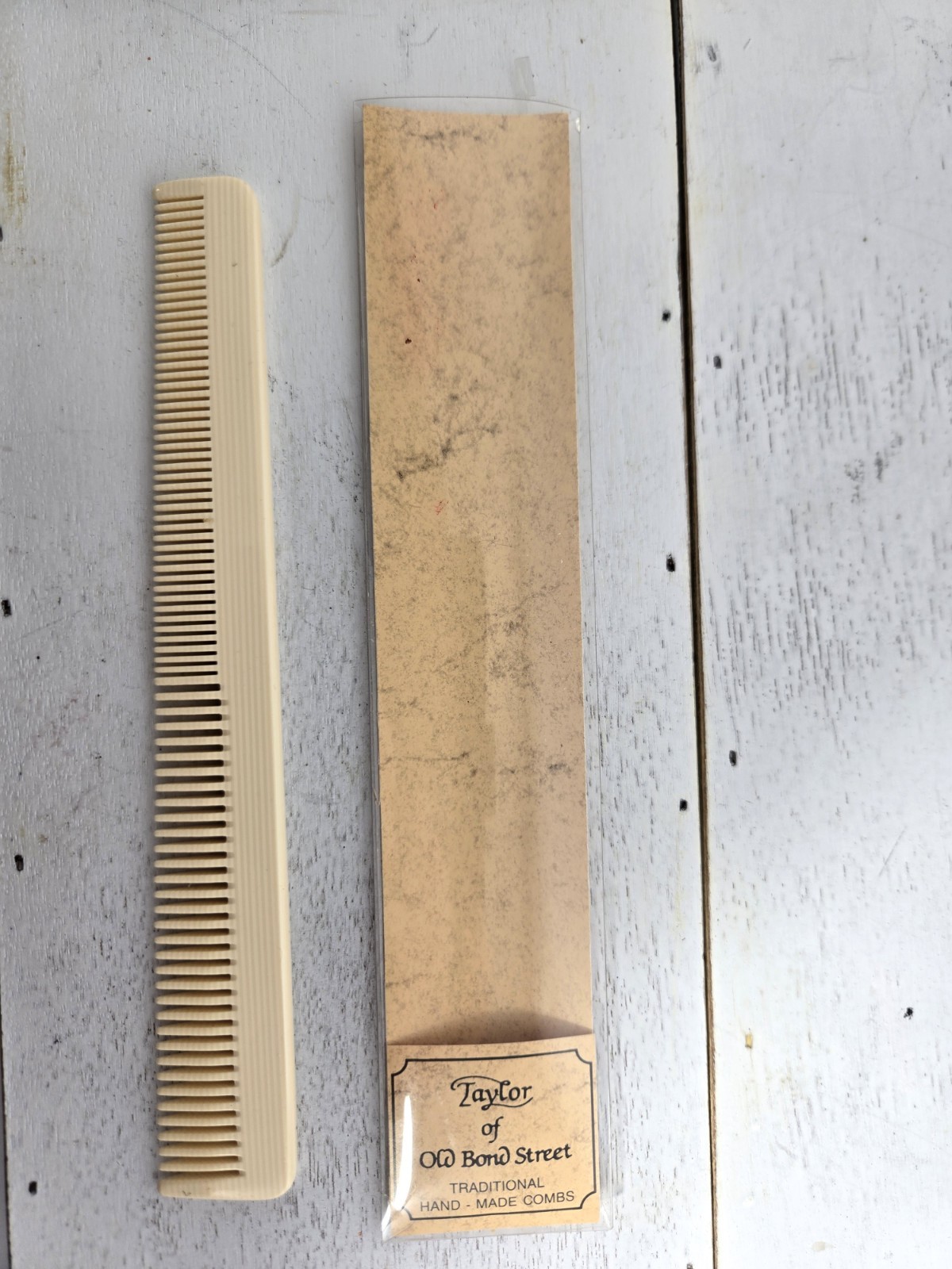 TAYLOR OF OLD BOND STREET 6.5  HANDMADE IVORY LOOK COMB NEW 