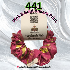 441 Pink and Gold Scrunchie