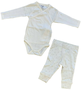 cream newborn outfit