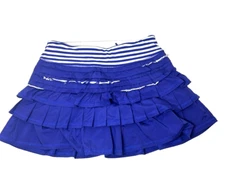 Lululemon Women Size 4 Back on Track Blue Tiered Ruffle Skirt Skort